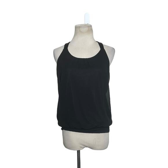 Express black racer back sequin details blouse size Small - Picture 10 of 11